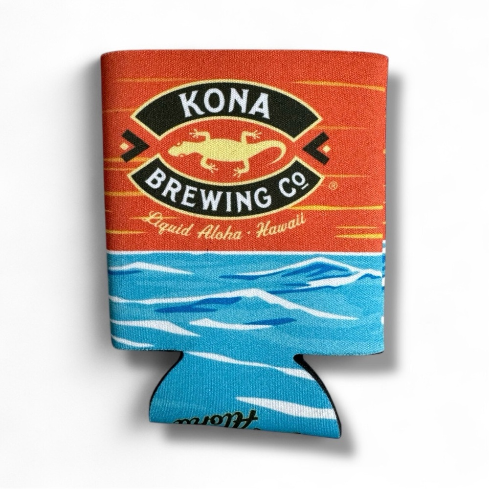 Kona Brewing Blue Koozie Can Cooler Hawaiian Tropical